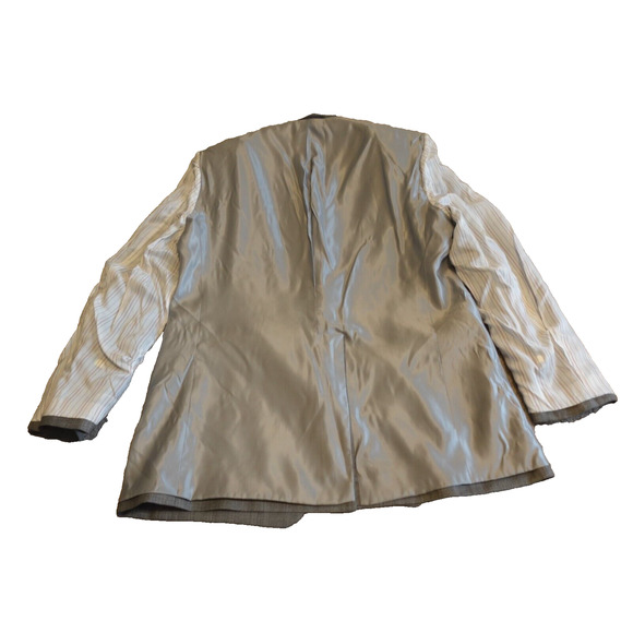 RALPH Ralph Lauren Men 44L Gray Windowpane Blazer Jacket Silk Wool Single Breast - Picture 4 of 11